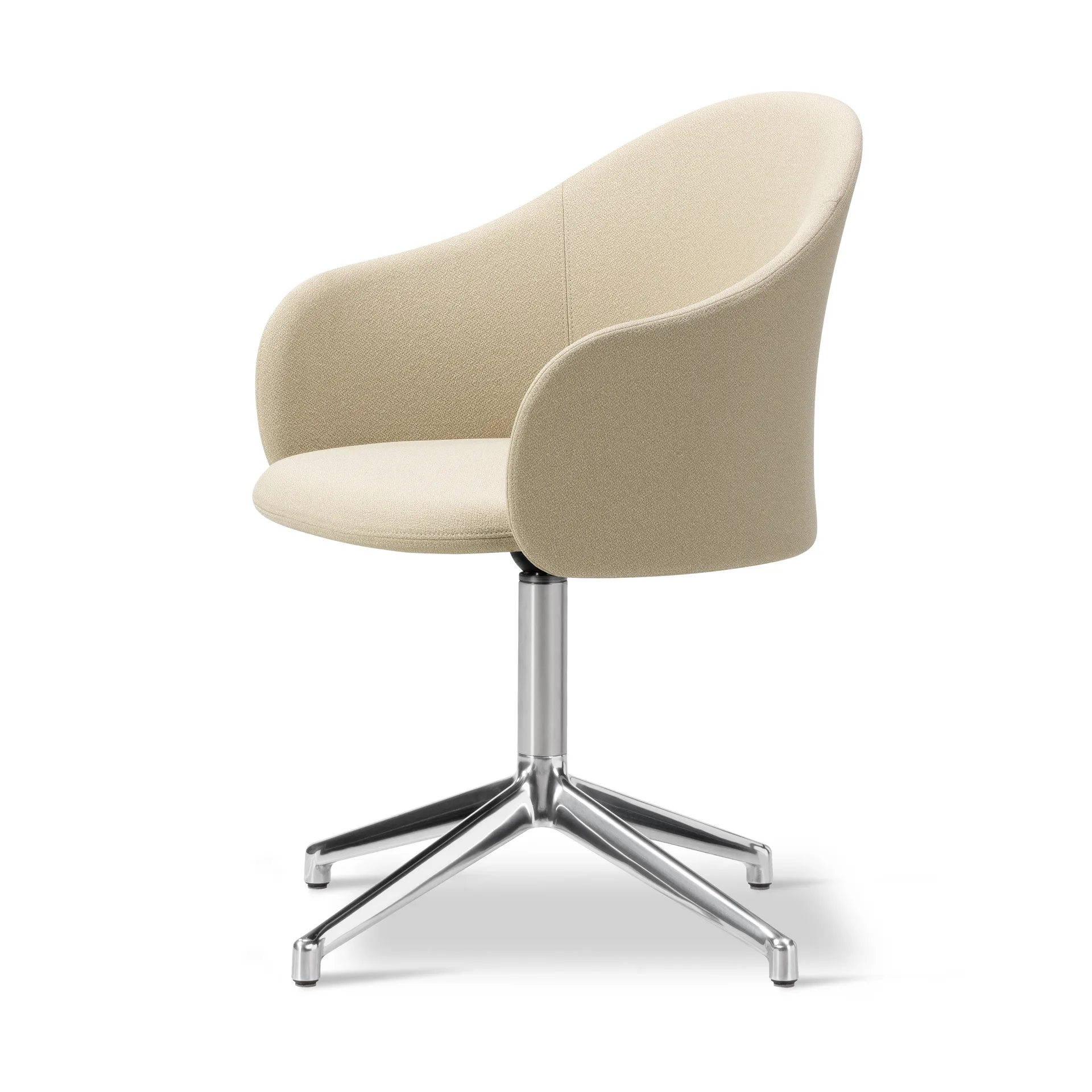Gomo Armchair kontorsstol swivel base 4-star, Mylla 811-polerad aluminium Fredericia Furniture