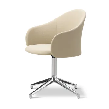 Gomo Armchair kontorsstol swivel base 4-star - Mylla 811-polerad aluminium - Fredericia Furniture