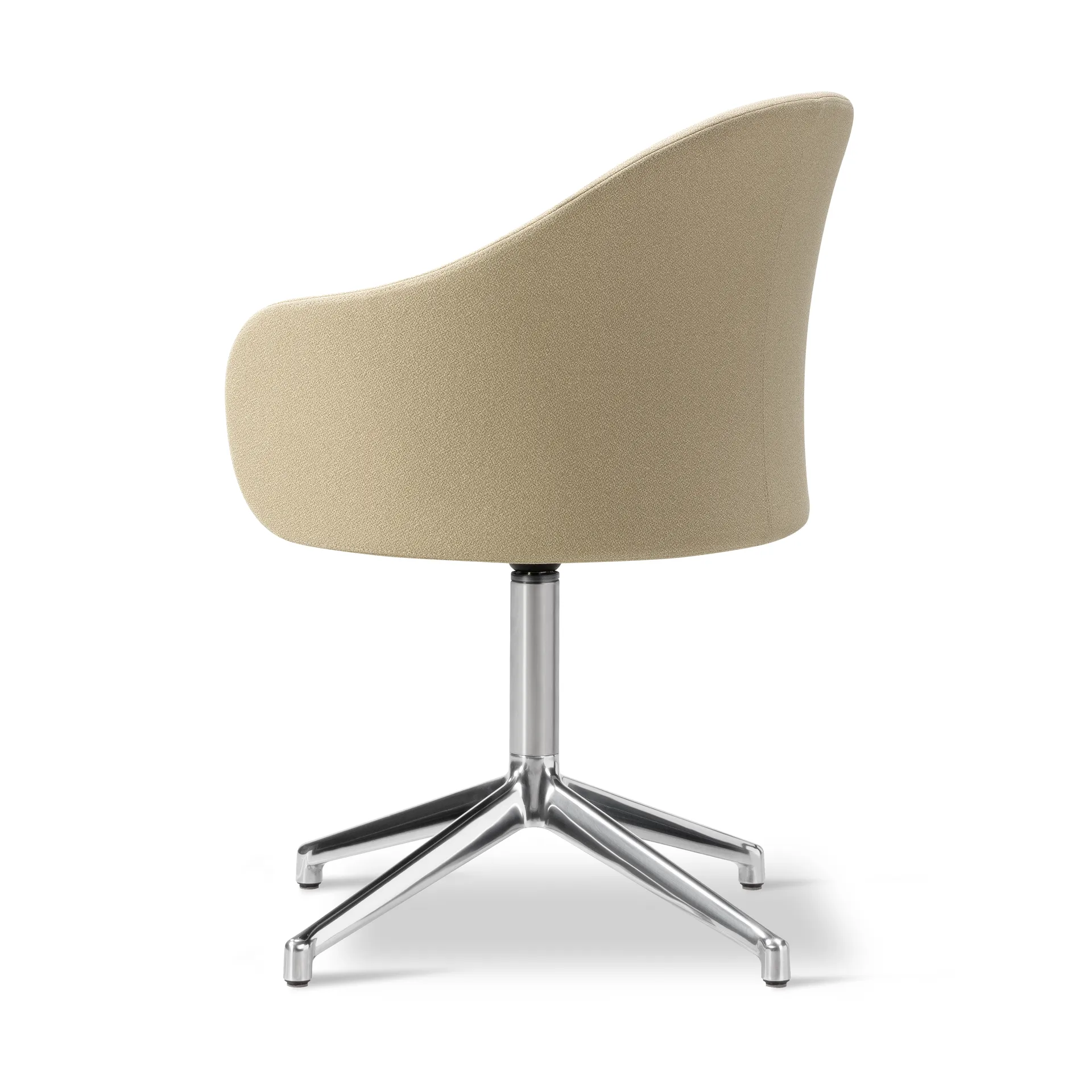 Gomo Armchair kontorsstol swivel base 4-star, Mylla 811-polerad aluminium Fredericia Furniture