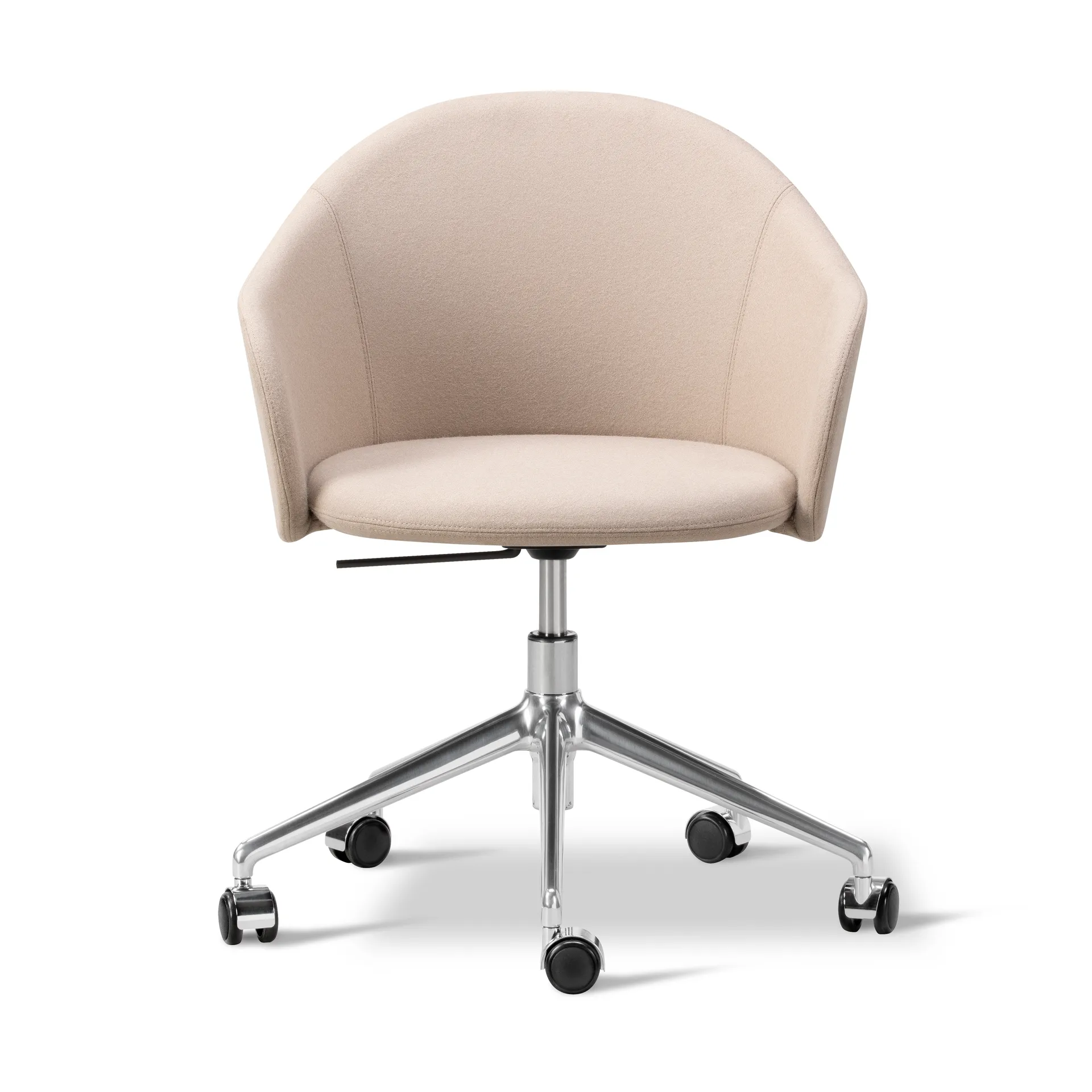 Gomo Armchair kontorsstol swivel base 5-star, Blazer CUZ47 Fairfield-polerad aluminium Fredericia Furniture