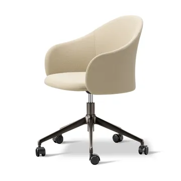 Gomo Armchair kontorsstol swivel base 5-star - Mylla 221-flint - Fredericia Furniture