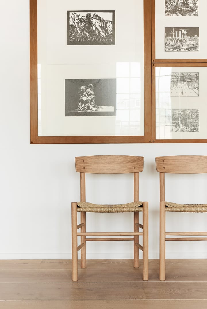 J39 Jubileum stol, ljus oljad ek, sjögräsflätad sits Fredericia Furniture