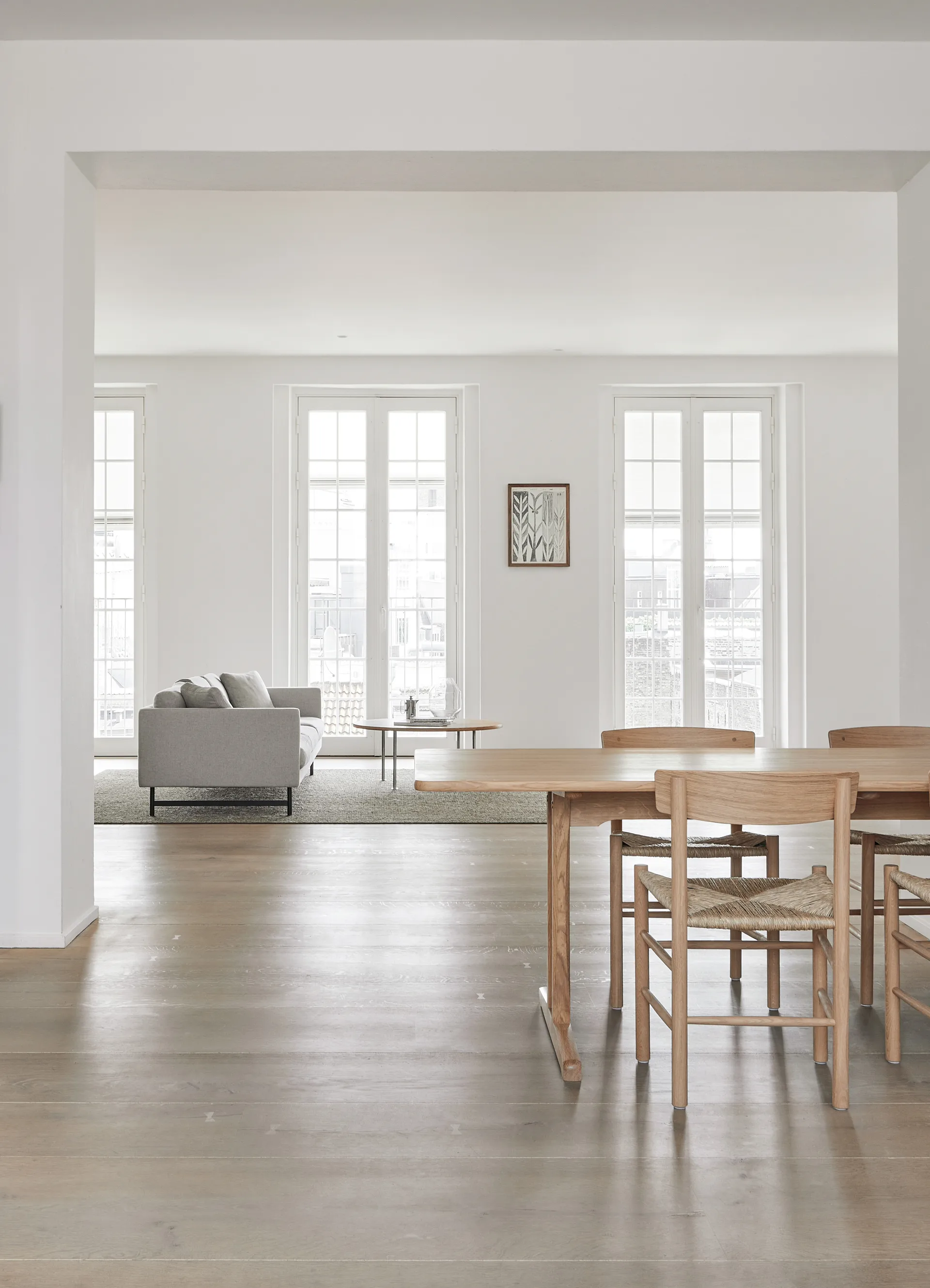 J39 Jubileum stol, ljus oljad ek, sjögräsflätad sits Fredericia Furniture