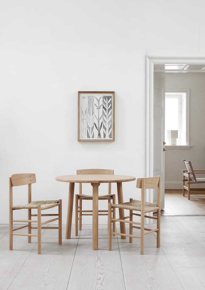 J39 Jubileum stol, ljus oljad ek, sjögräsflätad sits Fredericia Furniture