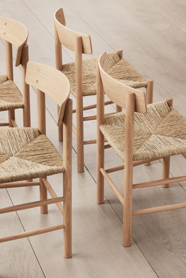 J39 Jubileum stol, ljus oljad ek, sjögräsflätad sits Fredericia Furniture