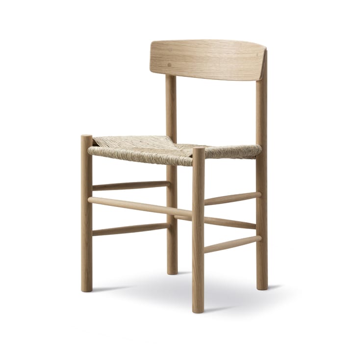 J39 Jubileum stol, ljus oljad ek, sjögräsflätad sits Fredericia Furniture