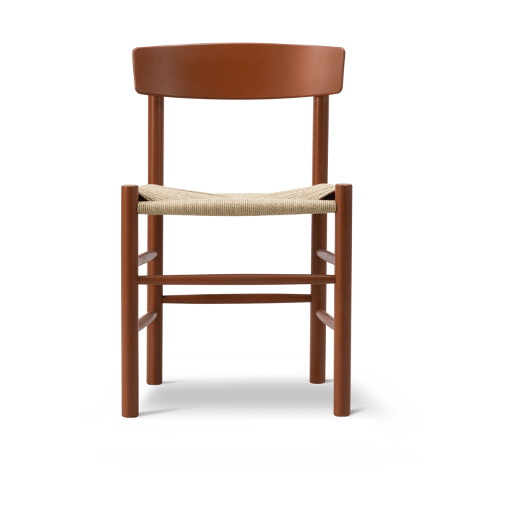 J39 stol, Herritage red-flätad natur Fredericia Furniture