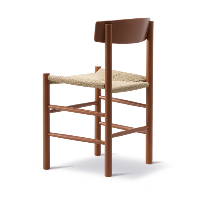 J39 stol, Herritage red-flätad natur Fredericia Furniture