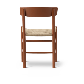 J39 stol - Herritage red-flätad natur - Fredericia Furniture