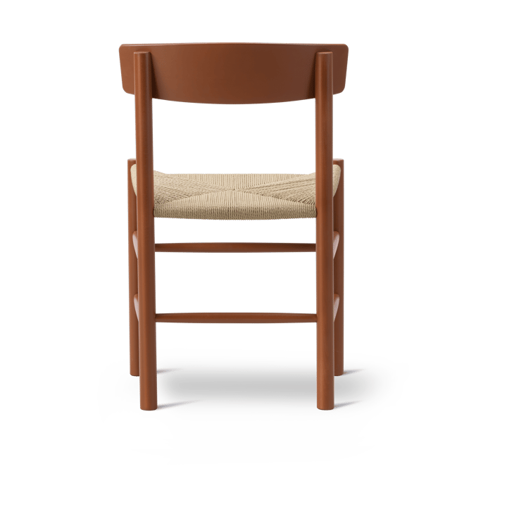 J39 stol, Herritage red-flätad natur Fredericia Furniture