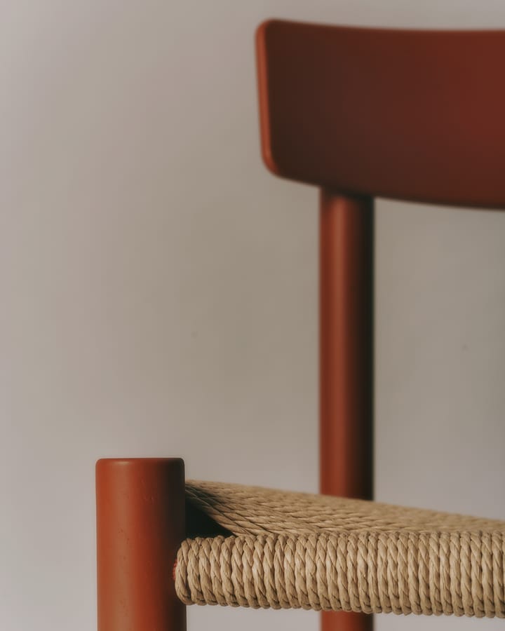 J39 stol, Herritage red-flätad natur Fredericia Furniture