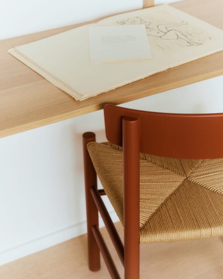 J39 stol, Herritage red-flätad natur Fredericia Furniture