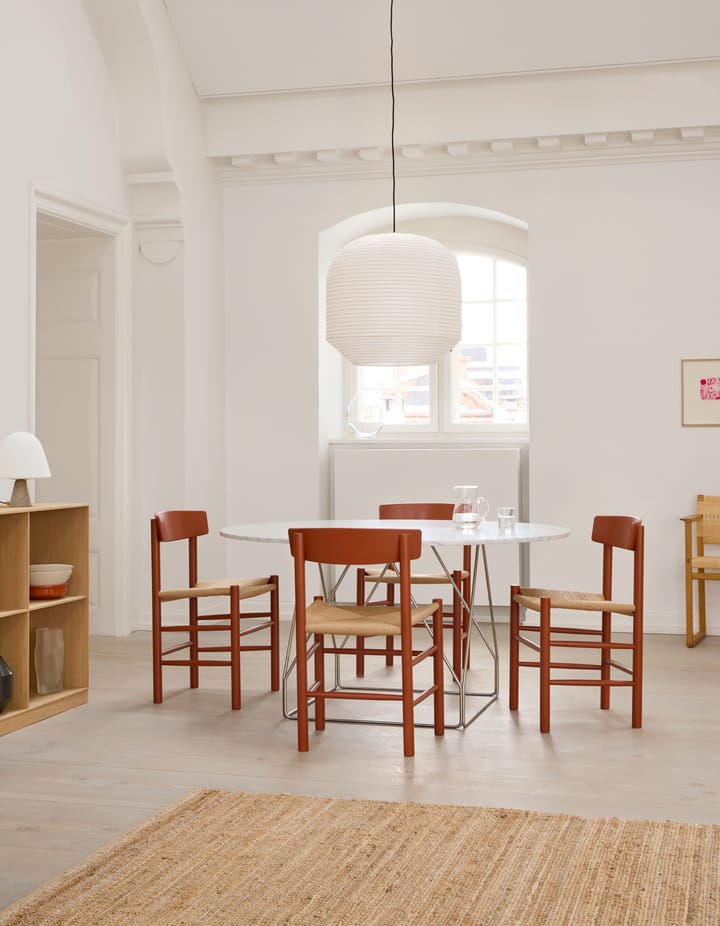 J39 stol, Herritage red-flätad natur Fredericia Furniture