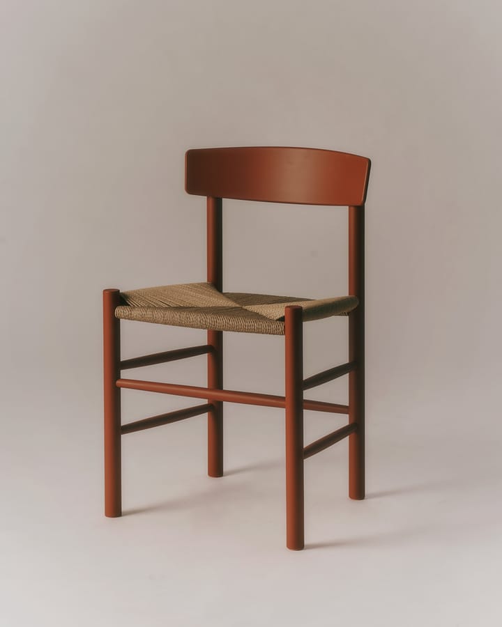 J39 stol, Herritage red-flätad natur Fredericia Furniture