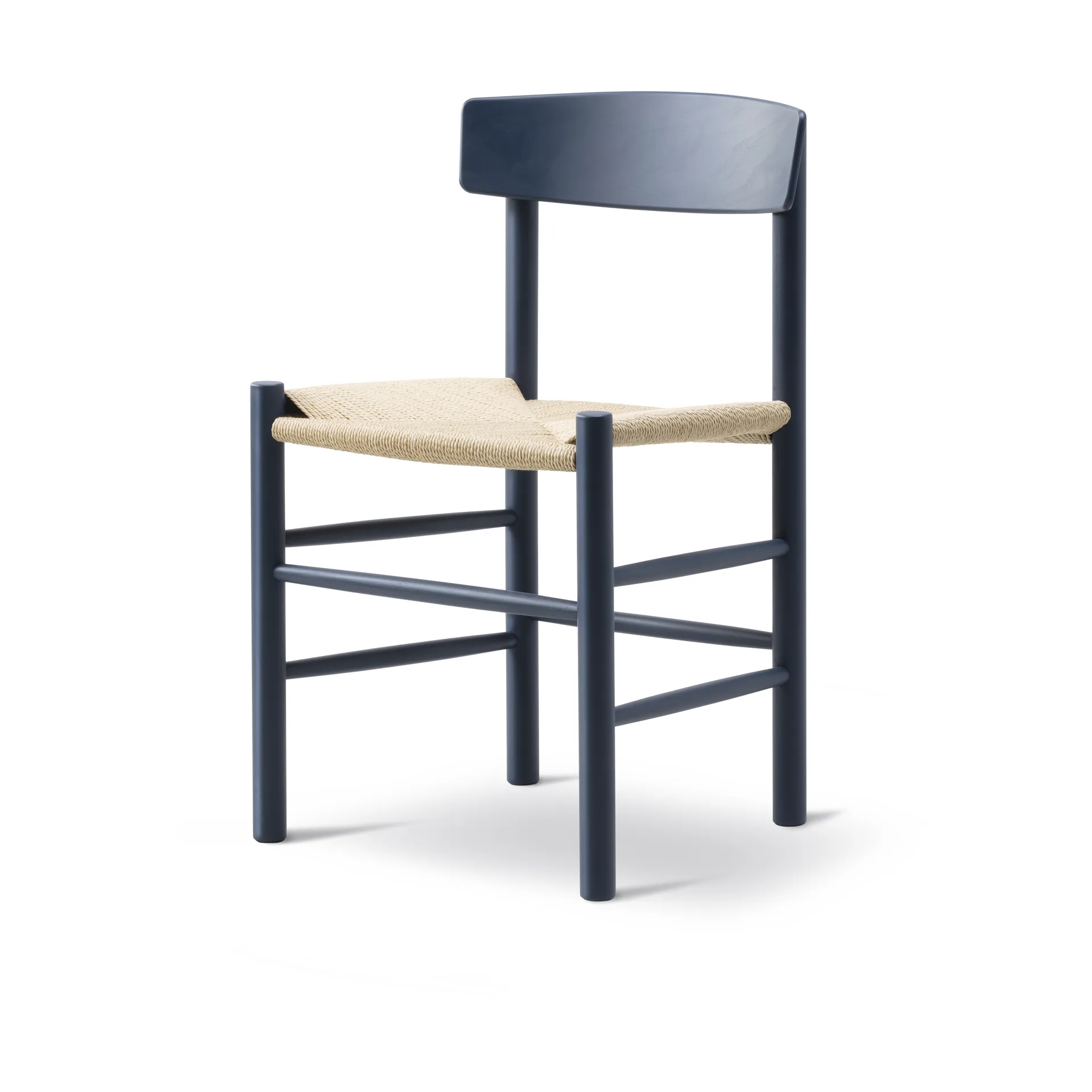 J39 stol, Indigo blue-flätad natur Fredericia Furniture