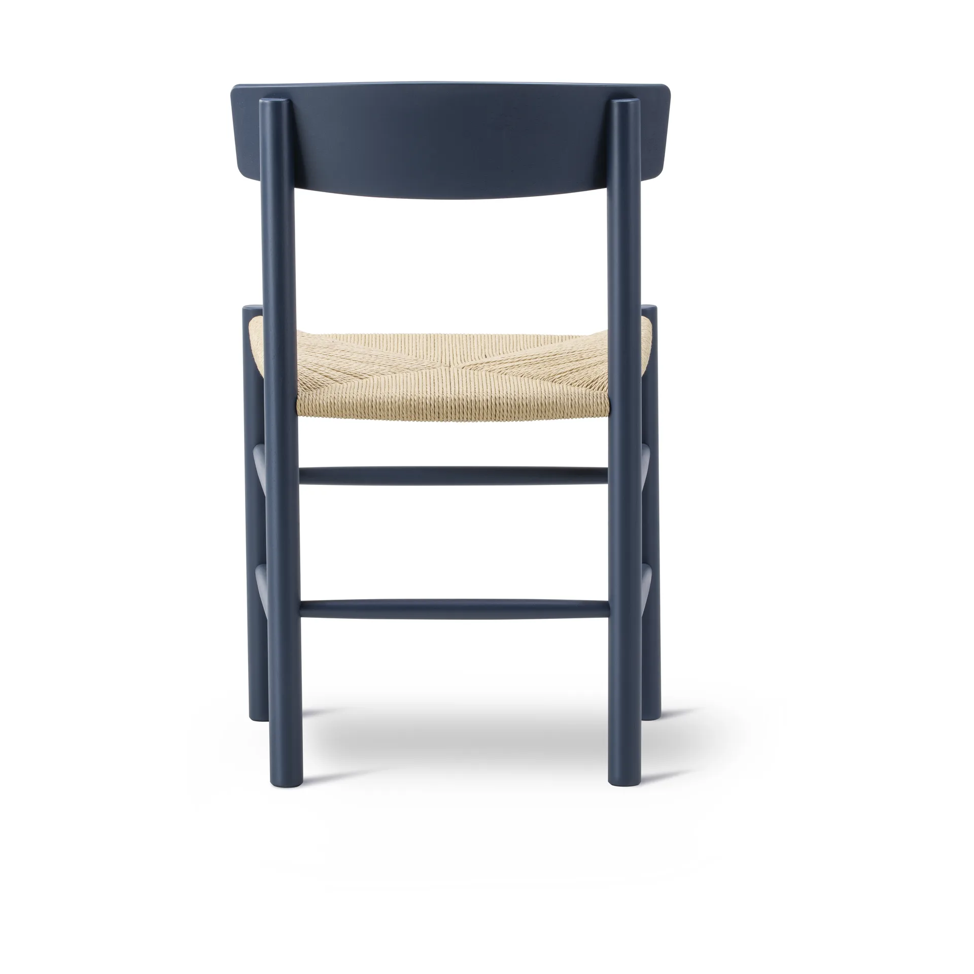 J39 stol, Indigo blue-flätad natur Fredericia Furniture