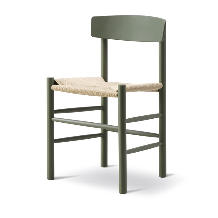 J39 stol - Khaki green-flätad natur - Fredericia Furniture