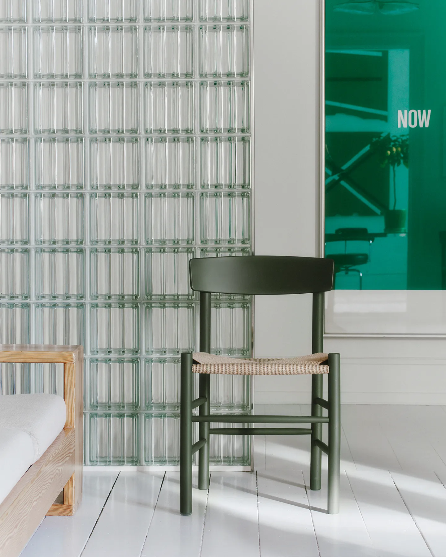 J39 stol, Khaki green-flätad natur Fredericia Furniture