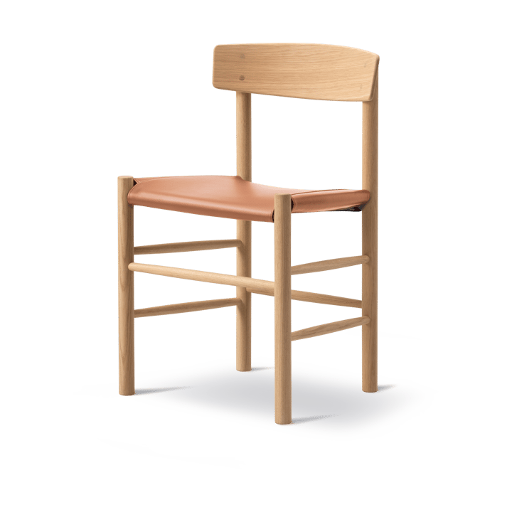 J39 stol, Ljusoljad ek-läder Omni 307 Cognac Fredericia Furniture