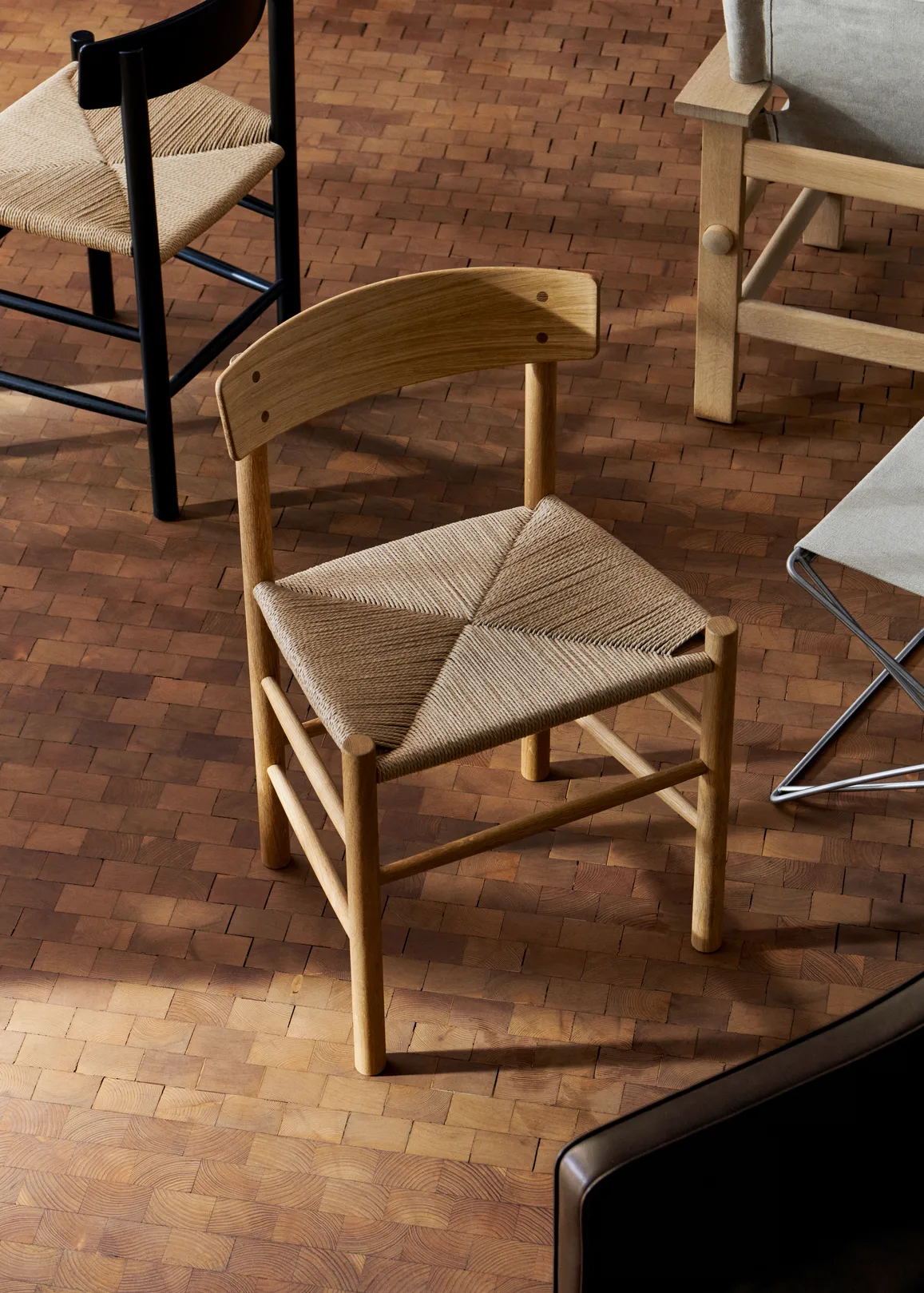 J39 stol, Oljad ek-flätad natur, 6-pack,  Fredericia Furniture