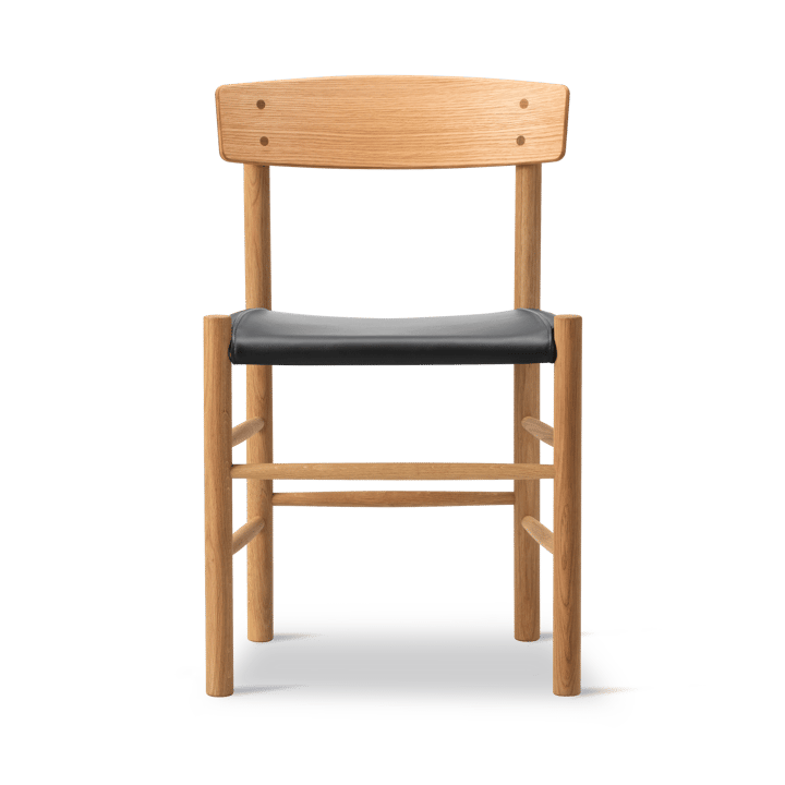 J39 stol - Oljad ek-läder Omni 301 Black - Fredericia Furniture