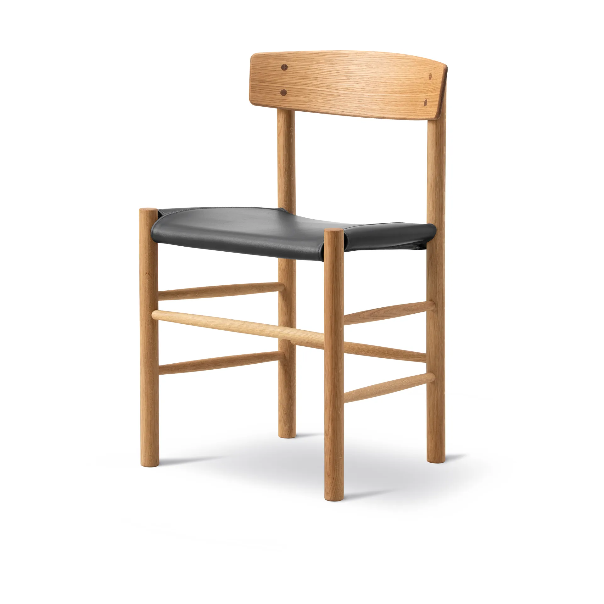 J39 stol, Oljad ek-läder Omni 301 Black Fredericia Furniture
