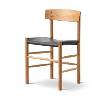 J39 stol - Oljad ek-läder Omni 301 Black - Fredericia Furniture