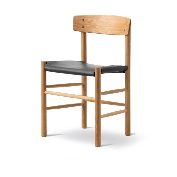 J39 stol, Oljad ek-läder Omni 301 Black Fredericia Furniture