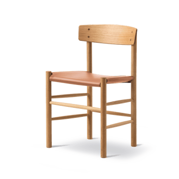 J39 stol - Oljad ek-läder Omni 307 cognac - Fredericia Furniture