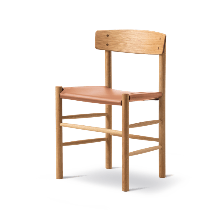 J39 stol, Oljad ek-läder Omni 307 cognac Fredericia Furniture