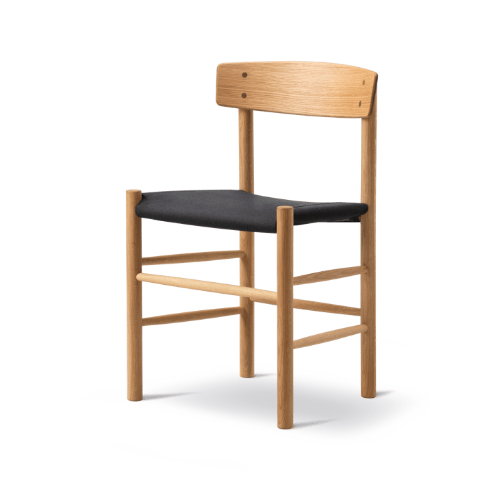 J39 stol, Oljad ek-svart canvas Fredericia Furniture