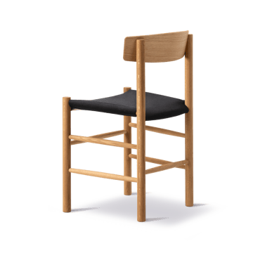 J39 stol - Oljad ek-svart canvas - Fredericia Furniture
