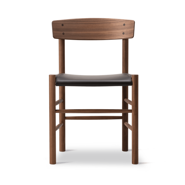 J39 stol - Oljad valnöt-läder Omni 377 mörkbrun - Fredericia Furniture