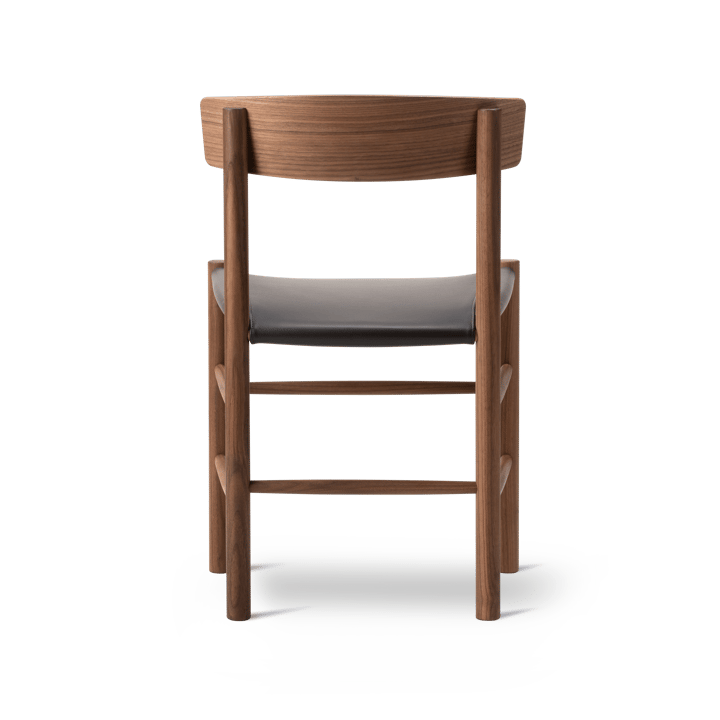 J39 stol, Oljad valnöt-läder Omni 377 mörkbrun Fredericia Furniture
