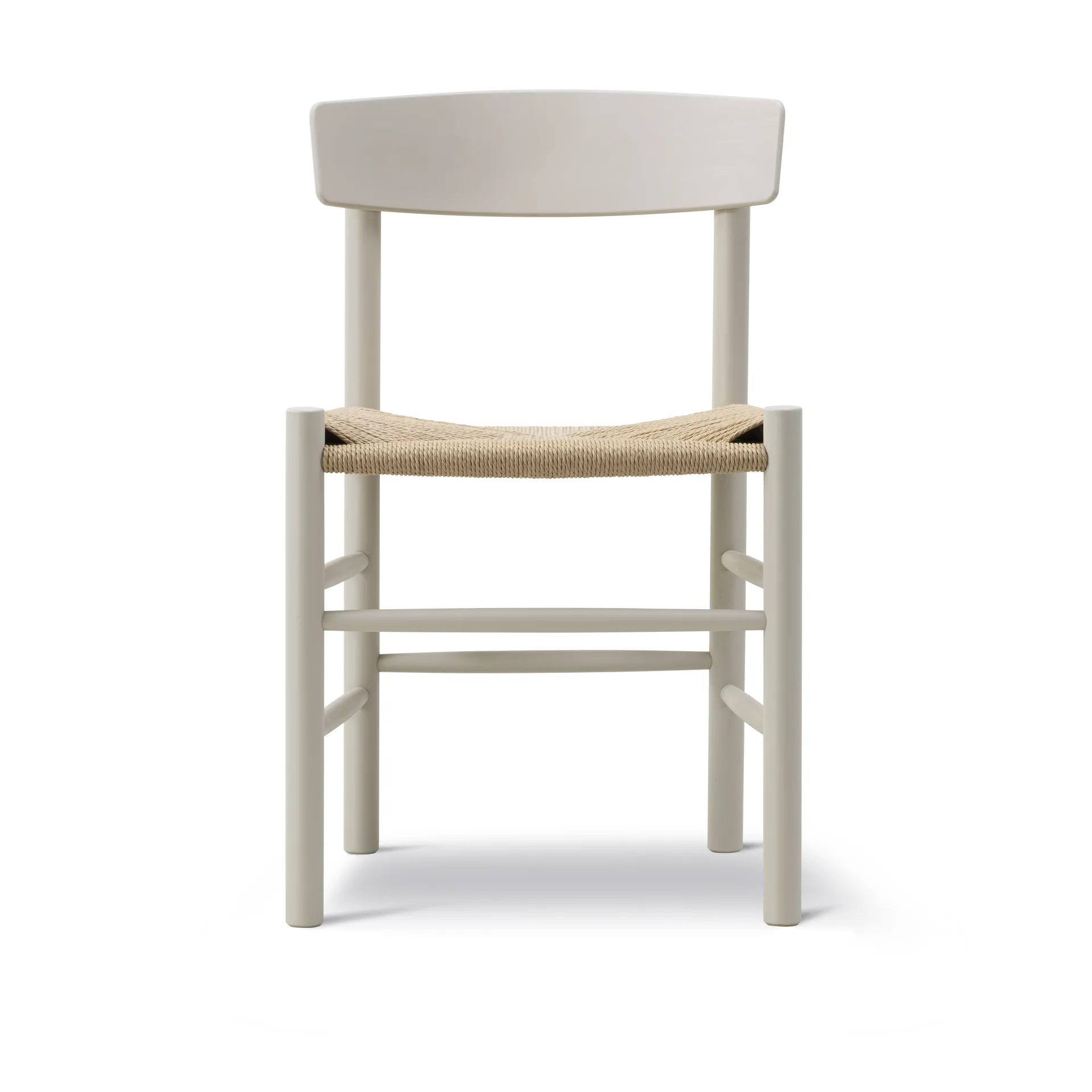 J39 stol, Pebble grey-flätad natur Fredericia Furniture