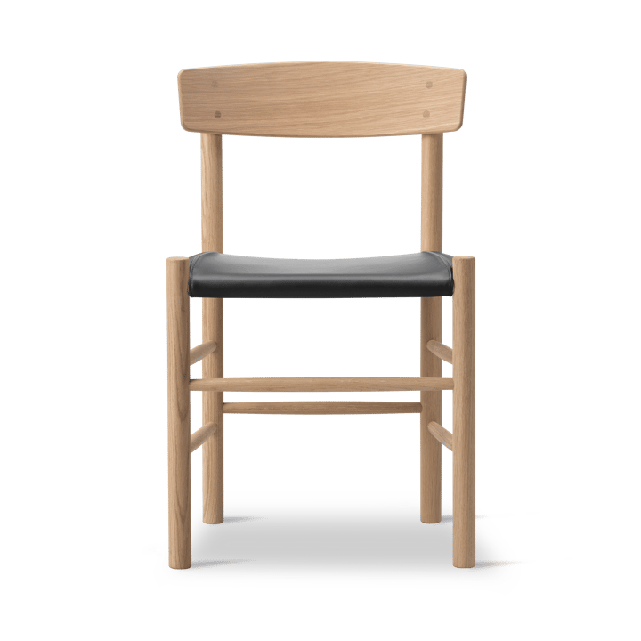 J39 stol - Såpad ek-läder Omni 301 Black - Fredericia Furniture
