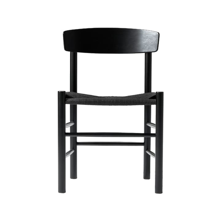 J39 stol - svart lack ek, flätning svart - Fredericia Furniture