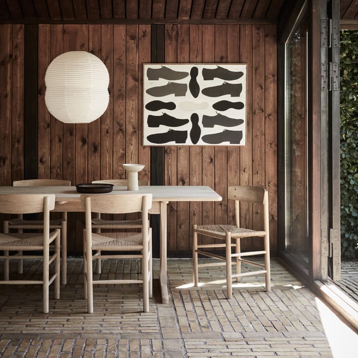 J39 stol, svart lack ek, flätning svart Fredericia Furniture