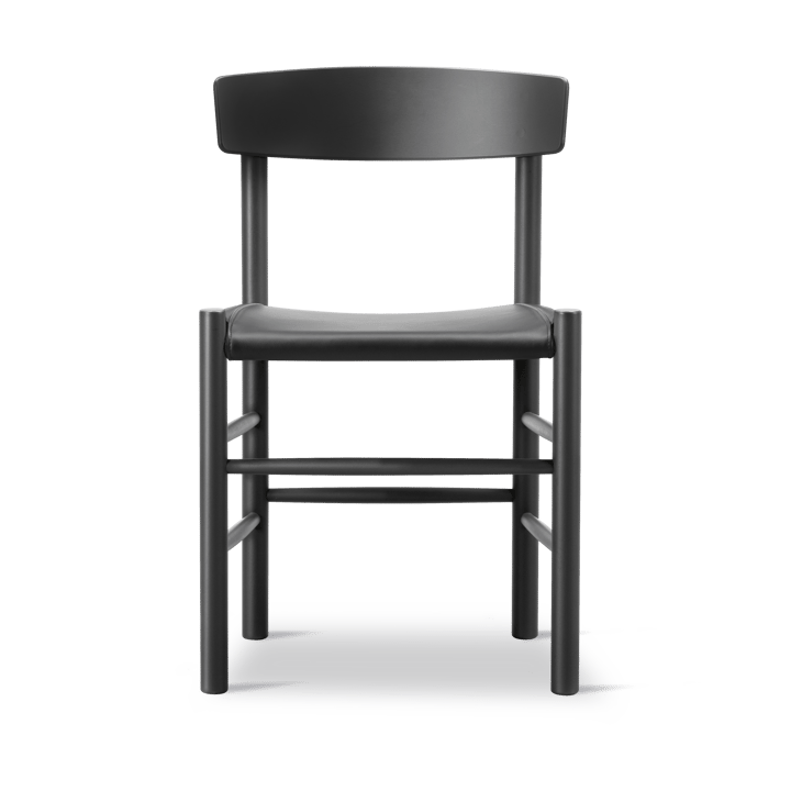 J39 stol - Svartlackerad bok-läder Omni 301 svart - Fredericia Furniture
