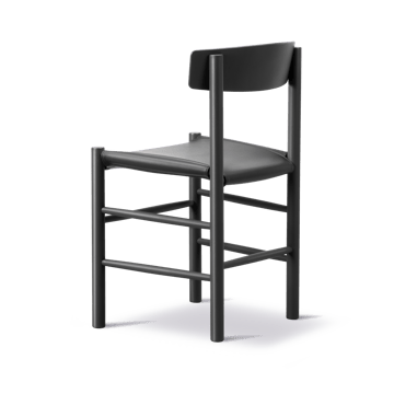 J39 stol - Svartlackerad bok-läder Omni 301 svart - Fredericia Furniture