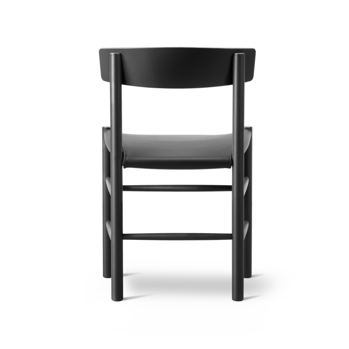 J39 stol, Svartlackerad bok-läder Omni 301 svart Fredericia Furniture