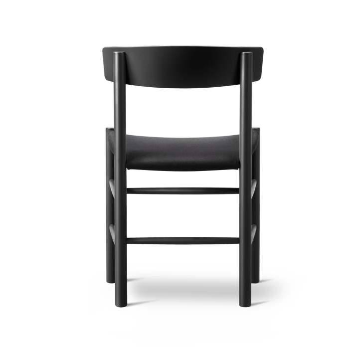 J39 stol, Svartlackerad bok-svart canvas Fredericia Furniture