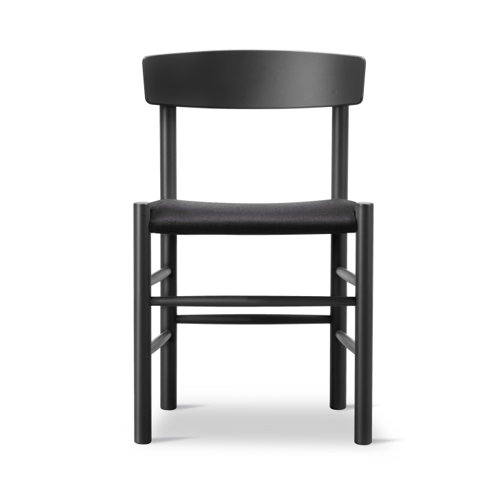 J39 stol - Svartlackerad ek-svart canvas - Fredericia Furniture