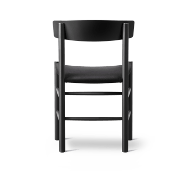 J39 stol - Svartlackerad ek-svart canvas - Fredericia Furniture