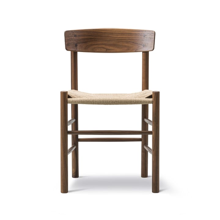 J39 stol - valnöt olja, flätning natur - Fredericia Furniture