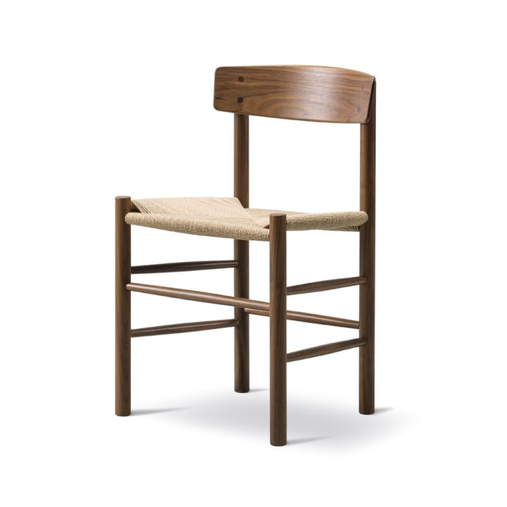J39 stol, valnöt olja, flätning natur Fredericia Furniture
