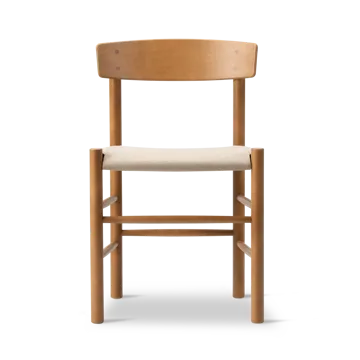 J39 stol - Vintagelackerad bok-canvas natur - Fredericia Furniture