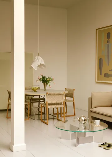 JG soffbord Ø98 cm - Glas-borstad aluminium - Fredericia Furniture