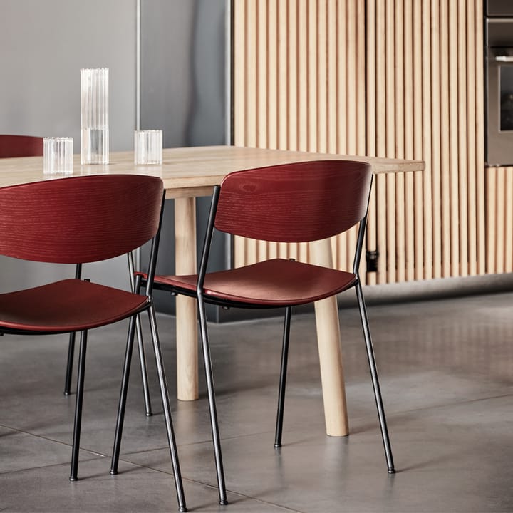 Lynderup 3080 stol, svart ask, svart stålstativ Fredericia Furniture