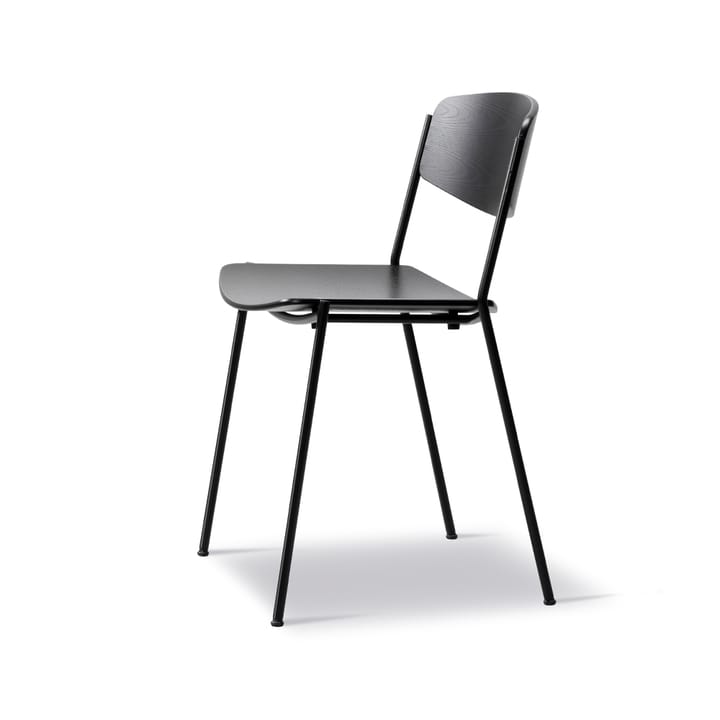 Lynderup 3080 stol, svart ask, svart stålstativ Fredericia Furniture